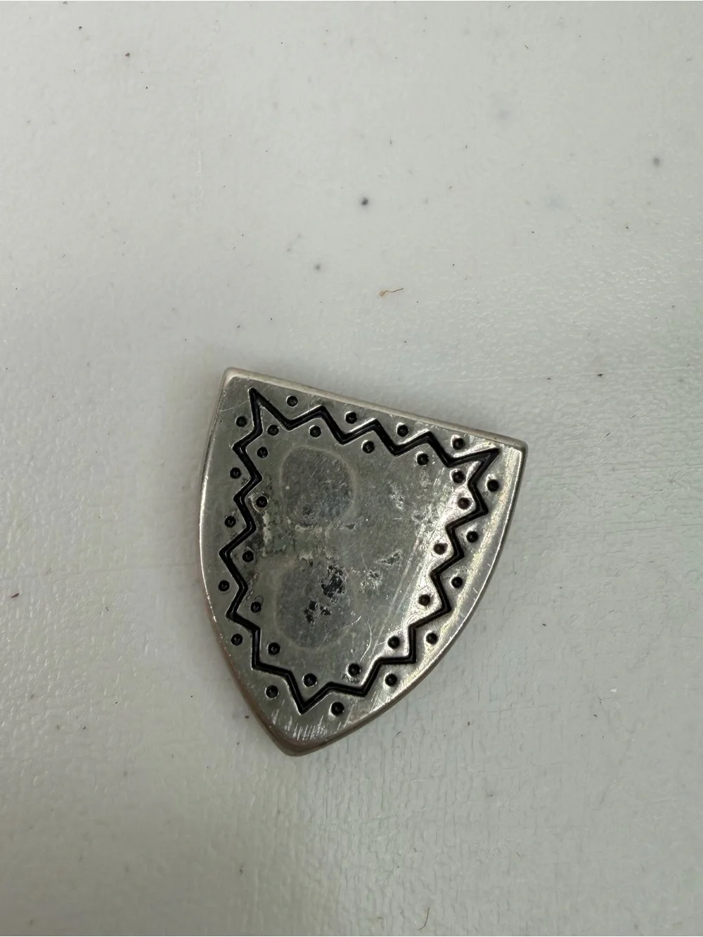 Vintage Silver Metal Turquoise Inlay Belt Buckle Western Boho